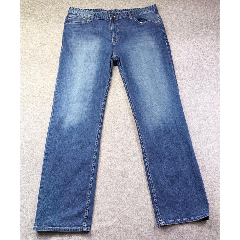 Calvin Klein Jeans Straight Leg Mens 36 Blue Excellent Stretch Medium Wash Denim